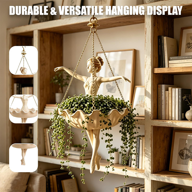 Spider Plant Hanging - Подвесное кашпо «Балерина» с металлическими цепями